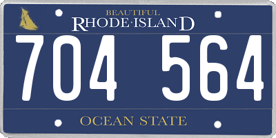 RI license plate 704564