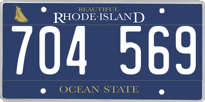 RI license plate 704569