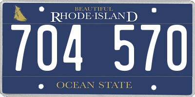 RI license plate 704570