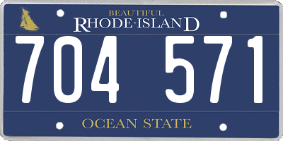 RI license plate 704571