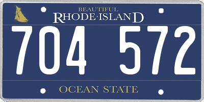 RI license plate 704572