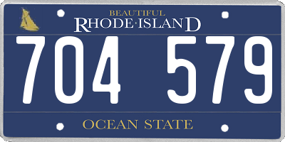 RI license plate 704579