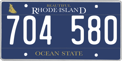 RI license plate 704580
