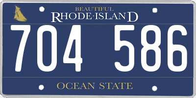 RI license plate 704586