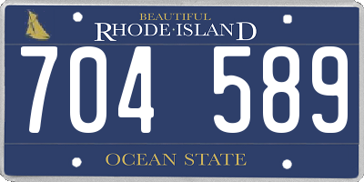 RI license plate 704589