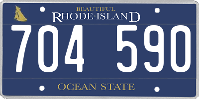 RI license plate 704590