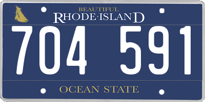 RI license plate 704591