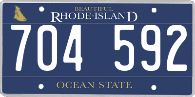 RI license plate 704592