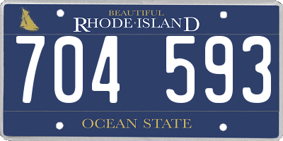 RI license plate 704593