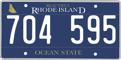 RI license plate 704595