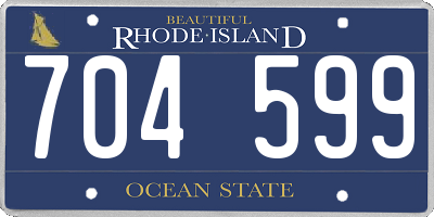 RI license plate 704599
