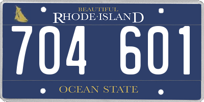 RI license plate 704601