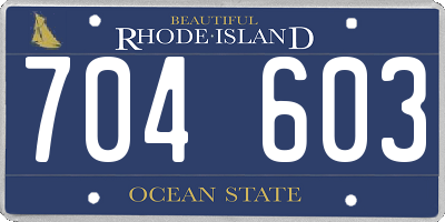 RI license plate 704603