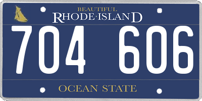 RI license plate 704606