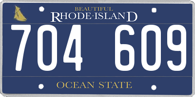 RI license plate 704609