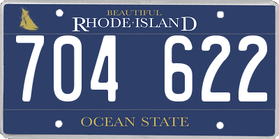 RI license plate 704622