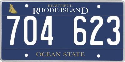 RI license plate 704623
