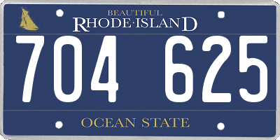 RI license plate 704625