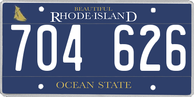 RI license plate 704626