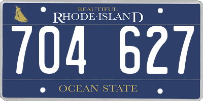 RI license plate 704627