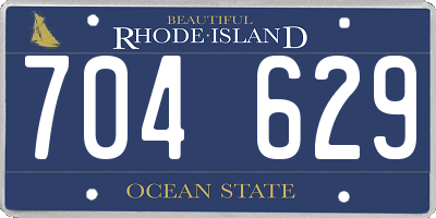 RI license plate 704629
