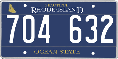 RI license plate 704632