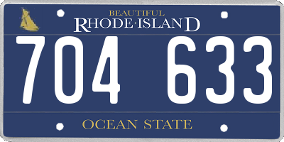 RI license plate 704633