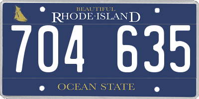 RI license plate 704635