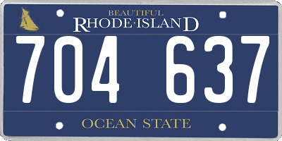 RI license plate 704637