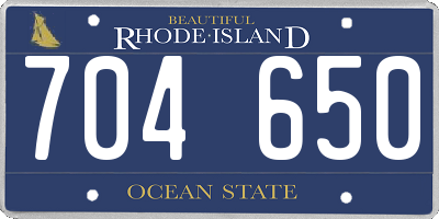 RI license plate 704650