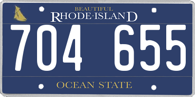RI license plate 704655