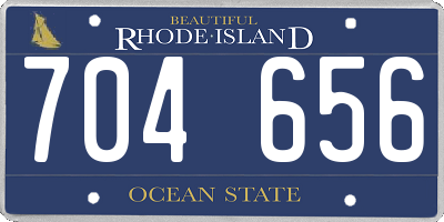 RI license plate 704656
