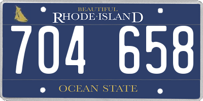 RI license plate 704658