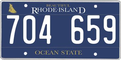 RI license plate 704659