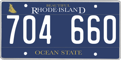RI license plate 704660
