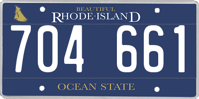 RI license plate 704661