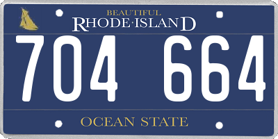 RI license plate 704664