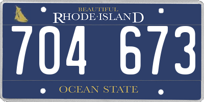 RI license plate 704673