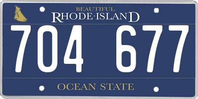 RI license plate 704677