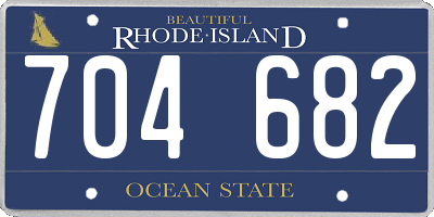 RI license plate 704682