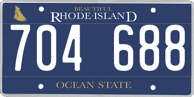 RI license plate 704688