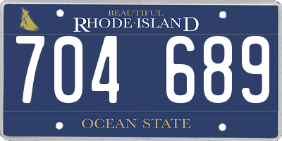 RI license plate 704689