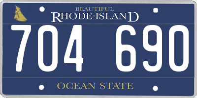 RI license plate 704690