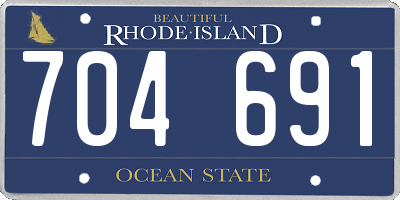 RI license plate 704691