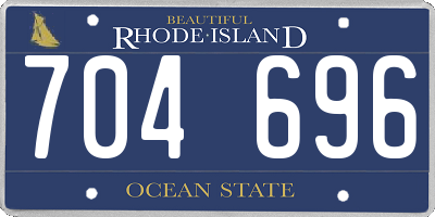 RI license plate 704696