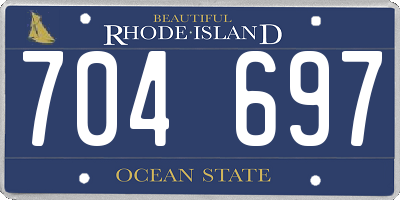 RI license plate 704697