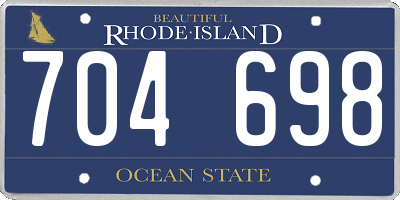 RI license plate 704698