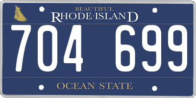 RI license plate 704699