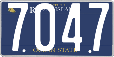 RI license plate 7047