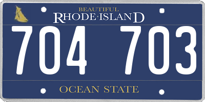 RI license plate 704703
